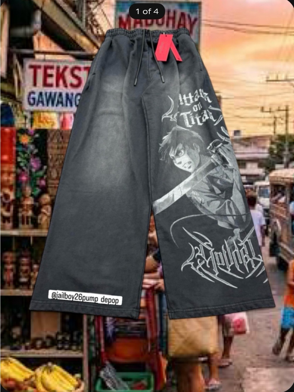 YoungLA Attack on Titan sweats medium ‘eren sword’